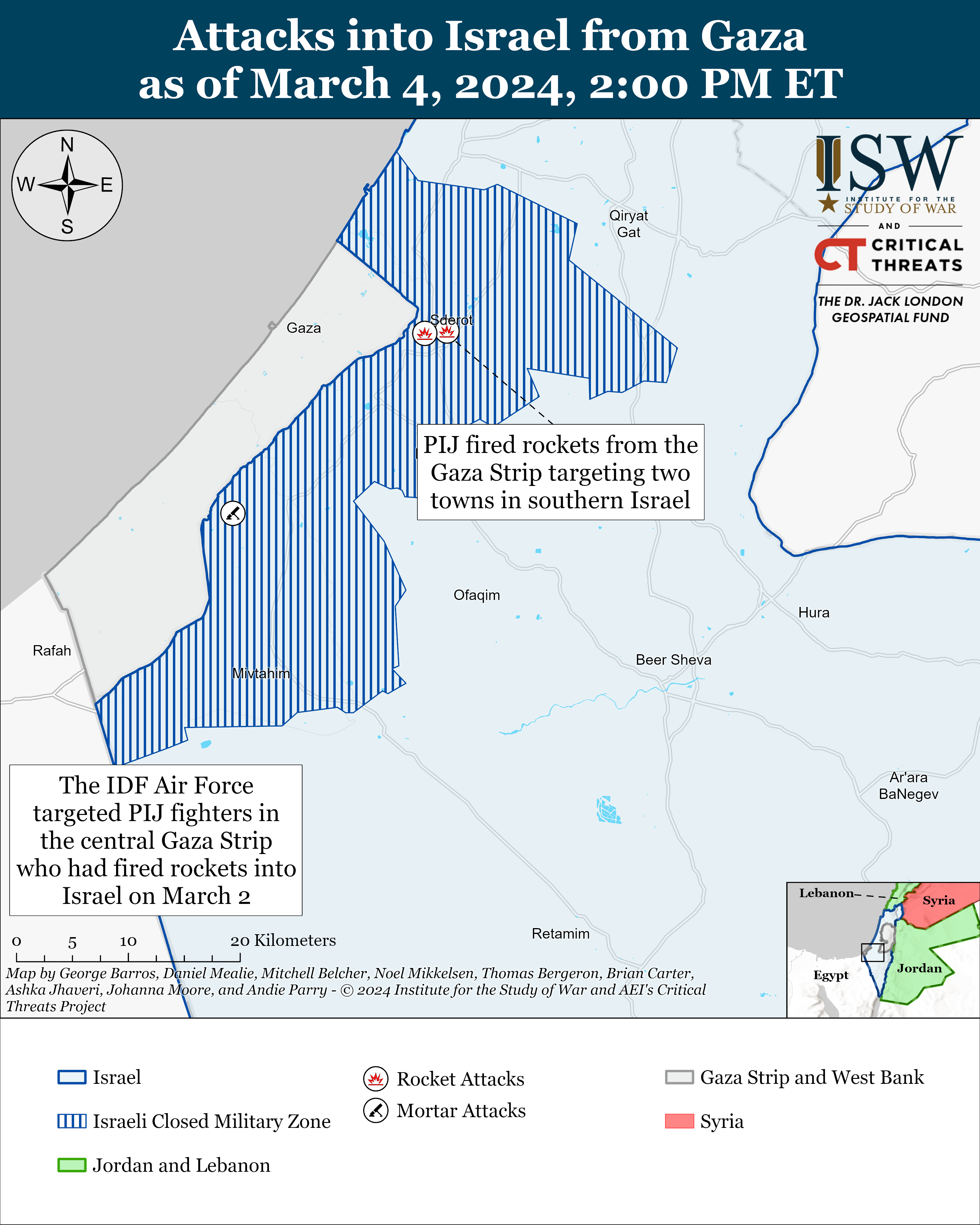 Southern Israel Battle Map March 4%2C2024 